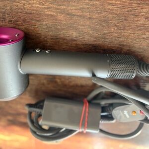 Dyson Supersonic Professional Hair Dryer - Tested & Working- Iron and Fuschia